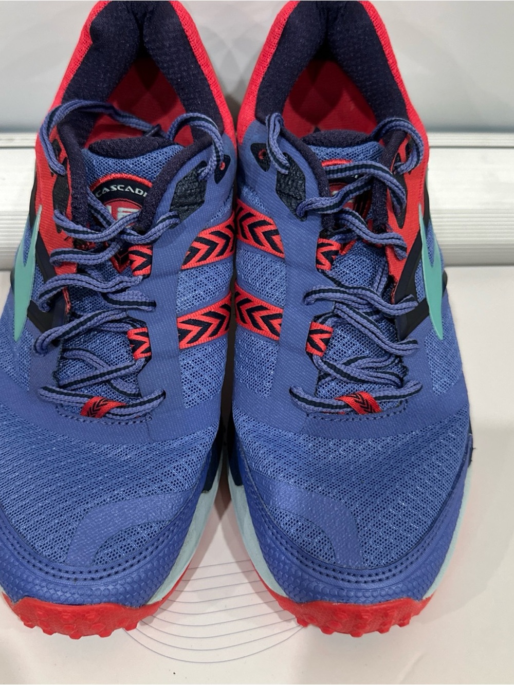 Brooks Cascadia Blue Red Mint Women's Athletic Shoes